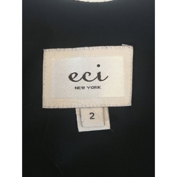 Eci New York Women's Top Size 2 Multicolor Ruffle Front Halter Multicolor - Picture 9 of 12